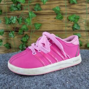K‎ Swiss Girls Sneaker  Sz T 9 Medium Pink Synthetic Lace Up